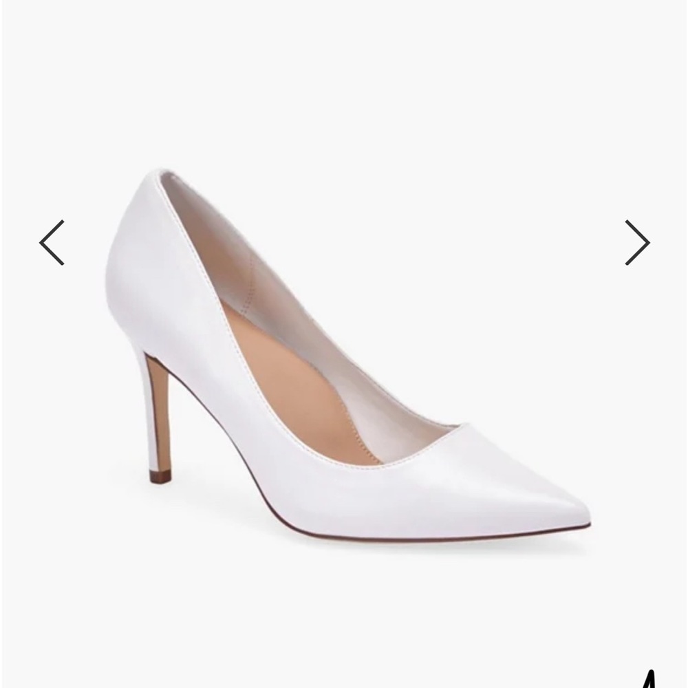 White heels from Just Fab